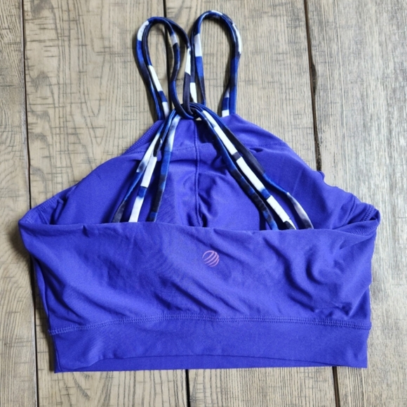 MPG Purple Padded Halter Sports Bra - Picture 2 of 5